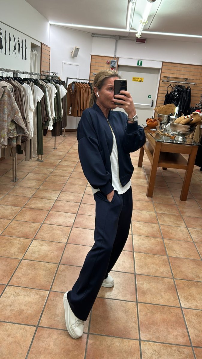 Bomber minimal in felpa scuba - immagine 4