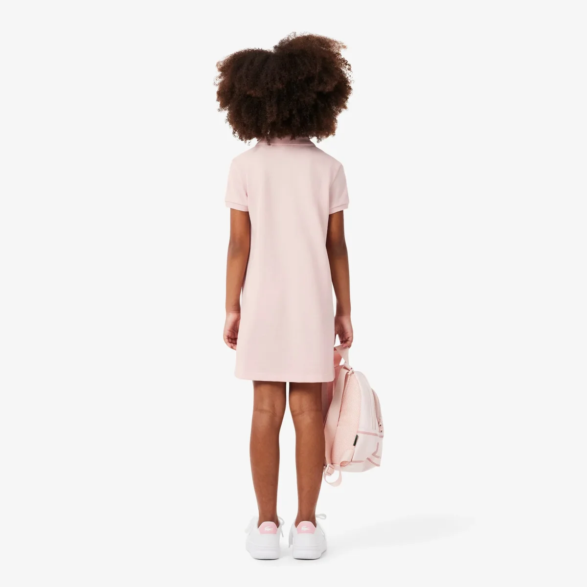 LACOSTE Polo A Vestitino In Cotone Piqué Bambina Basic Rosa - immagine 4