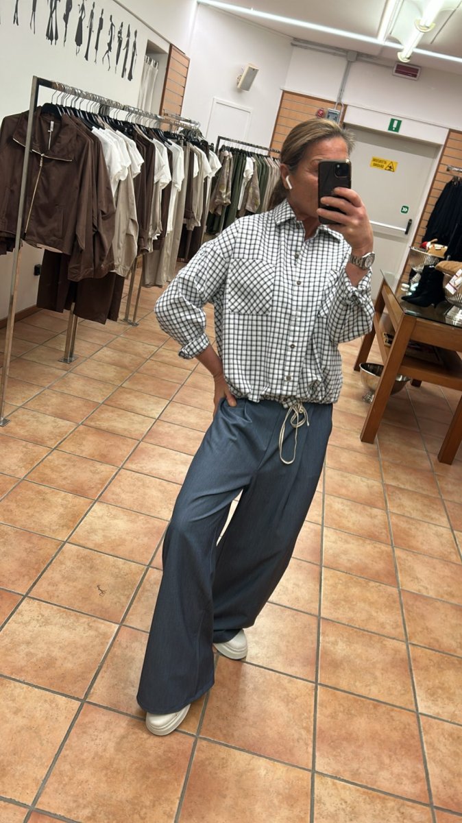 Camicia check 100% cotone con tasche frontali - immagine 8
