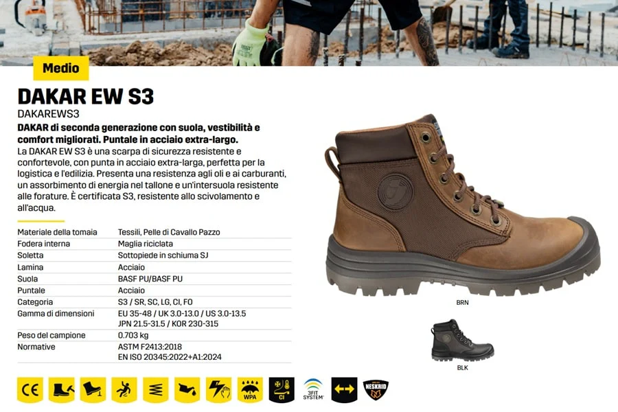 Scarpe Dakar EW con punta larga S3 - immagine 6