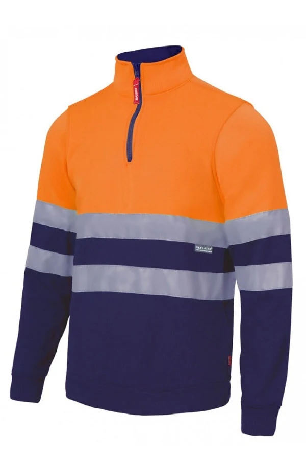 Felpa alta visibilità bicolor Zip Collo - immagine 4